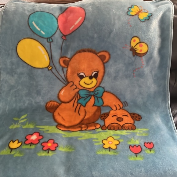 Vintage Rare Honey Bear Plush Blanket - Picture 7 of 16